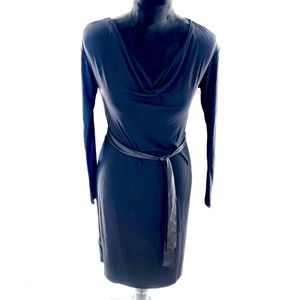 BCBGMaxAzria Black Lightweight Rayon/Spandex BodyCon Wrap Dress Size Small, NWT